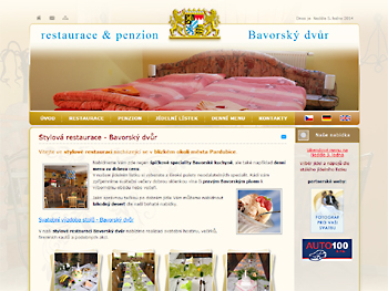 webová prezentace stylové restaurace