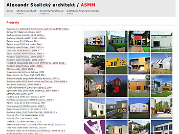 webová prezentace akademického architekta